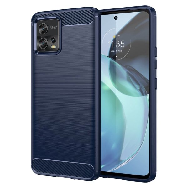 Motorola G72 Brushed Carbon Cover - Blå Online Sale