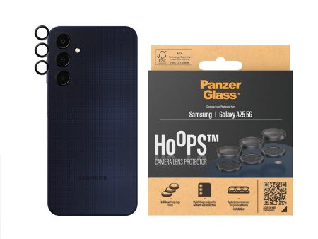 Samsung Galaxy A25 (5G) PanzerGlass Hoops - Kamerabeskyttelse - Gennemsigtig   Sort Online Hot Sale