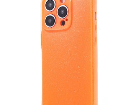 iPhone 15 Pro Fleksibelt Plastik Cover m. Glimmer - Orange on Sale