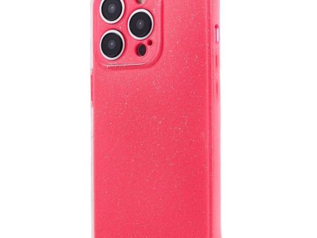 iPhone 15 Pro Fleksibelt Plastik Cover m. Glimmer - Pink Online now