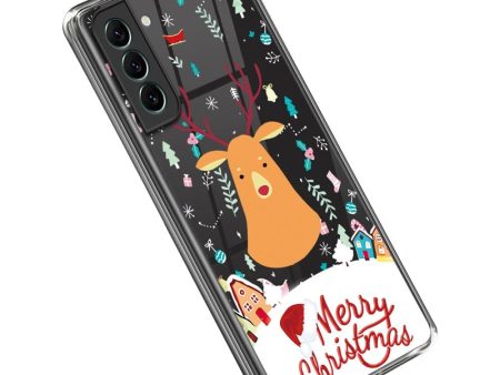 Samsung Galaxy S23 Fleksibelt Plast Jule Cover - Merry Christmas - Rensdyr Online now