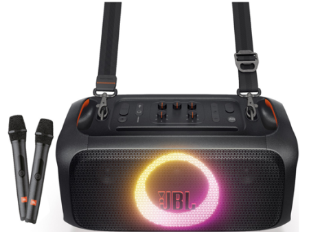 JBL Partybox On-The-Go Essential Portable Party Speaker with build-in lights and wireless mic Discount