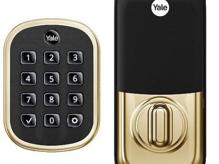 Yale YRD136-ZW2-P05 Pro Pushbutton Deadbolt Z-Wave- Key Free For Cheap