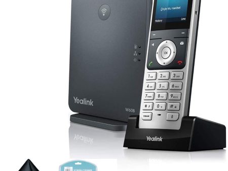 Yealink W60P Wireless DECT IP Cordless Office Phone and Base Station with 6AVE Universal Screen Cleaner Online Hot Sale