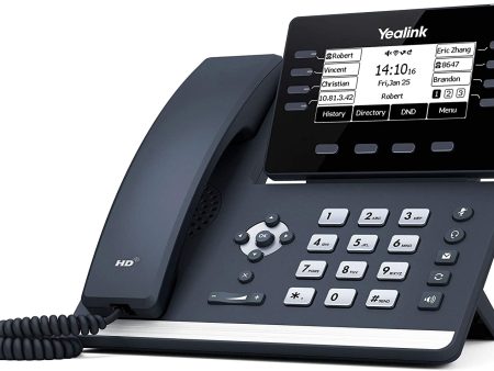 Yealink SIP-T53W IP Phone, 12 VoIP Account Dual-Port Gigabit Ethernet, Power Adapter Not Included Hot on Sale