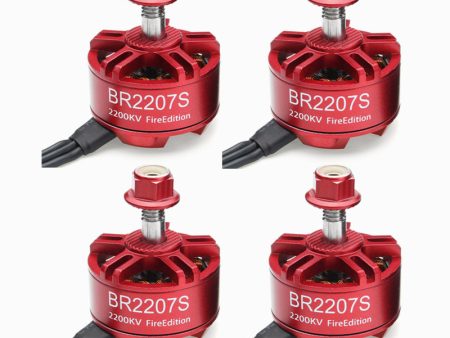 4X Racerstar 2207 BR2207S Fire Edition 2200KV 3-6S Brushless Motor For RC Drone FPV Racing Frame Kit Cheap