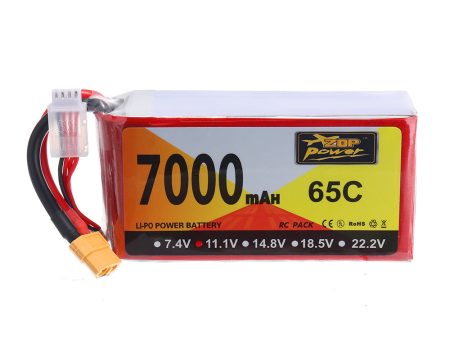 ZOP Power 11.1V 7000mAh 65C 3S Lipo Battery XT60 Plug for Hubsan X4 Pro FPV Quadcopter Online Sale