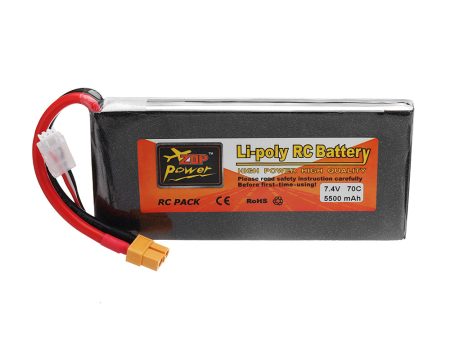 ZOP POWER 7.4V 5500mAh 70C 2S Lipo Battery With XT60 Plug For Discount